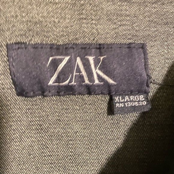 Sweet ZAK Brand Jacket!  Black denim body & Aztec tribal designed fleece sleeves - Picture 3 of 8